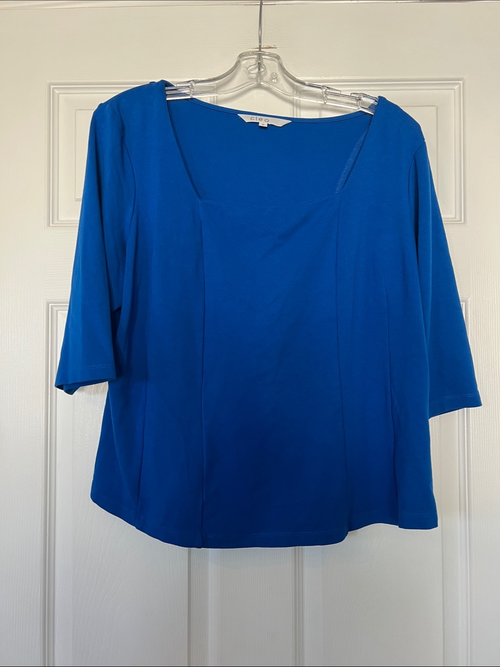 cleo Bright Cobalt Blue Square Neck Tunic